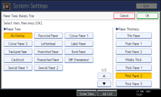 Operation panel screen illustration