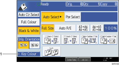 Operation panel screen illustration numbered callout illustration