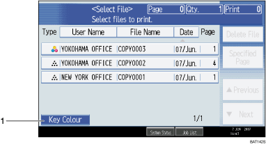 Operation panel screen illustration numbered callout illustration