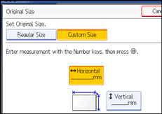 Operation panel screen illustration