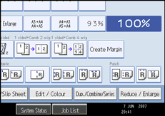 Operation panel screen illustration