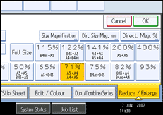 Operation panel screen illustration