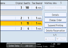Operation panel screen illustration