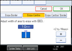 Operation panel screen illustration