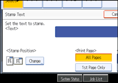 Operation panel screen illustration