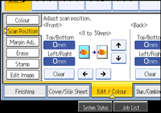 Operation panel screen illustration