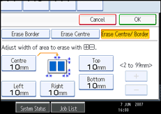 Operation panel screen illustration