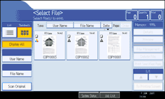 Operation panel screen illustration