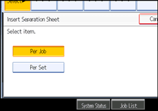 Operation panel screen illustration