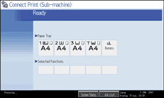 Operation panel screen illustration