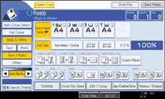 Operation panel screen illustration