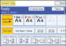 Operation panel screen illustration