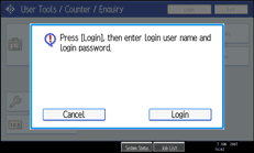 Operation panel screen illustration