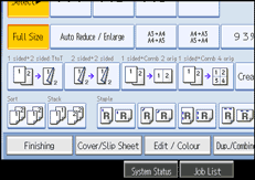 Operation panel screen illustration