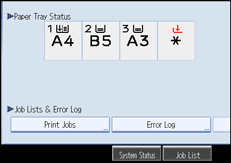 Operation panel screen illustration