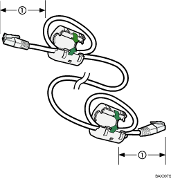 illustration of Ethernet cable with ferrite core