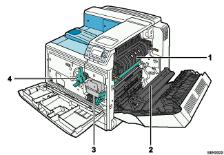 Interior numbered callout illustration