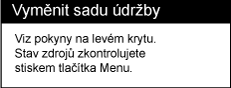 Ilustrace obrazovky ovládácího panelu
