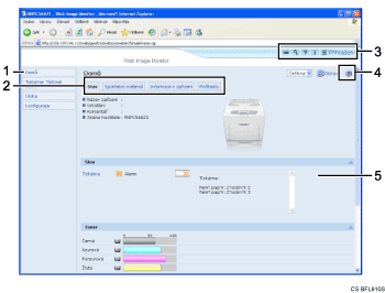 Ilustrace číslovaného soupisu webového prohlížeče