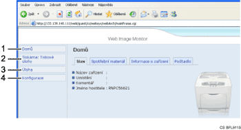 Ilustrace číslovaného soupisu webového prohlížeče