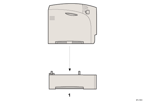 Ilustración de llamada numerada de ilustración de impresora