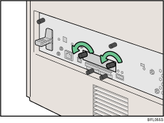 Vue arri&egrave;re de l'imprimante