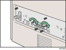 Vue arri&egrave;re de l'imprimante