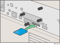Vue arri&egrave;re de l'imprimante
