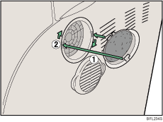 Illustrazione coperchio filtro antipolvere