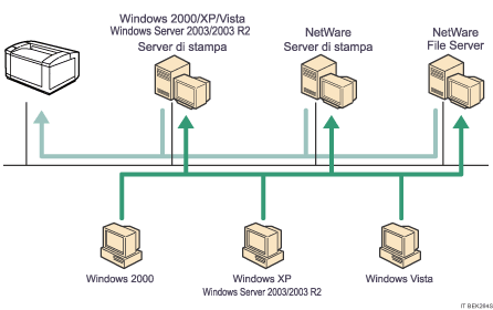 Illustrazione sull'uso della rete