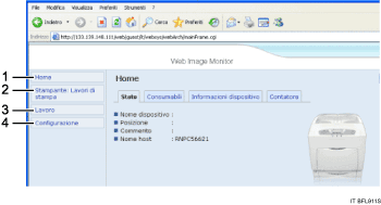 Illustrazione numerata schermata browser web.