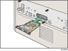 Imagem da parte traseira da impressora