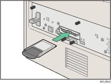 Imagem da parte traseira da impressora