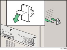 Imagem da parte traseira da impressora