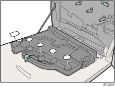 Imagem da embalagem de toner usado