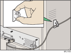 Ilustra&ccedil;&atilde;o da parte traseira da impressora