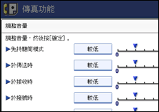 操作面板畫面說明圖