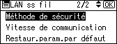 Illustration de l&apos;écran du panneau de commande