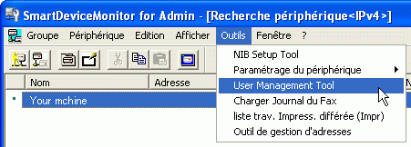 Illustration de l'écran de l'application