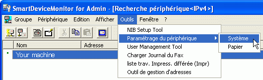 Illustration de l'écran de l'application