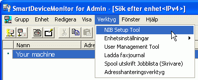 Illustration över Programskärm