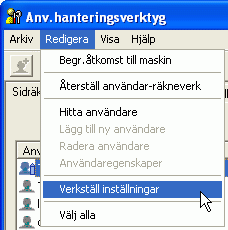 Illustration över Programskärm