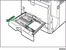 Illustrasjon av papirmagasin