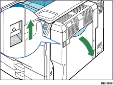 Illustrasjon av høyre deksel