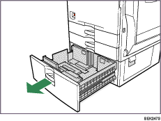 Illustrasjon av papirmagasin