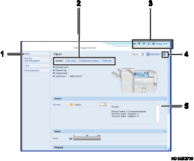Illustrasjon av nummererte forklaringsbokser i nettleseren