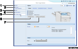 Illustrasjon av nummererte forklaringsbokser i nettleseren