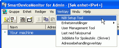 Illustrasjon av programskjerm