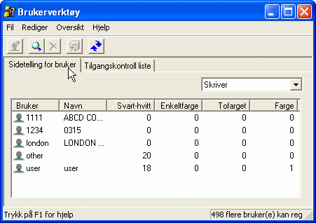 Illustrasjon av programskjerm