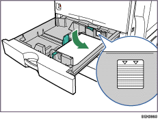 Illustration af papirkassette